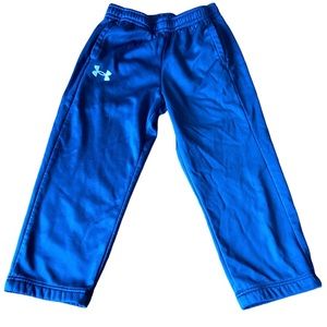 Under Armour Boys Youth elastic waist stretch blue sweatpants track pants size L